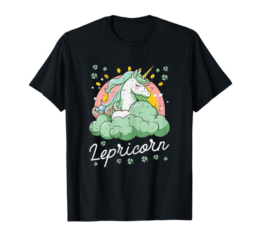 St Patricks Day Lepricorn Unicorn Saint Paddys Toddler Girls T-Shirt