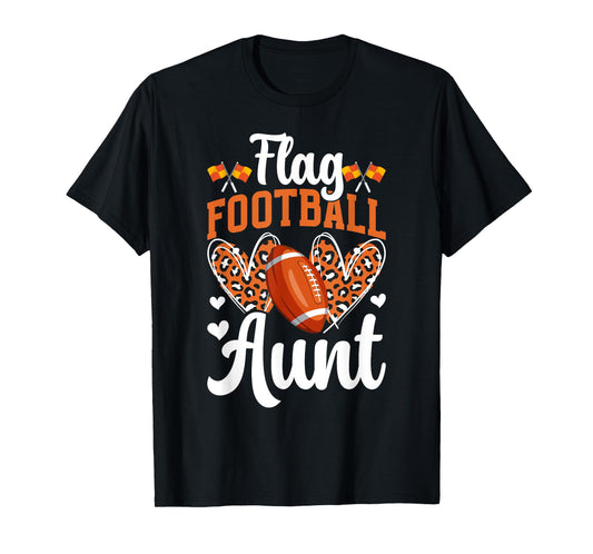 Flag Football Aunt Of A Flag Football Player Auntie T-Shirt
