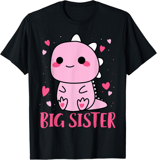 Dinosaur Shirt for Toddler Youth Teen Girls Big Sister Gift T-Shirt