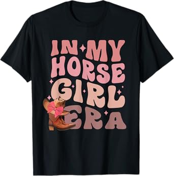 In My Horse Girl Era Cowgirl Western Rodeo Groovy T-Shirt