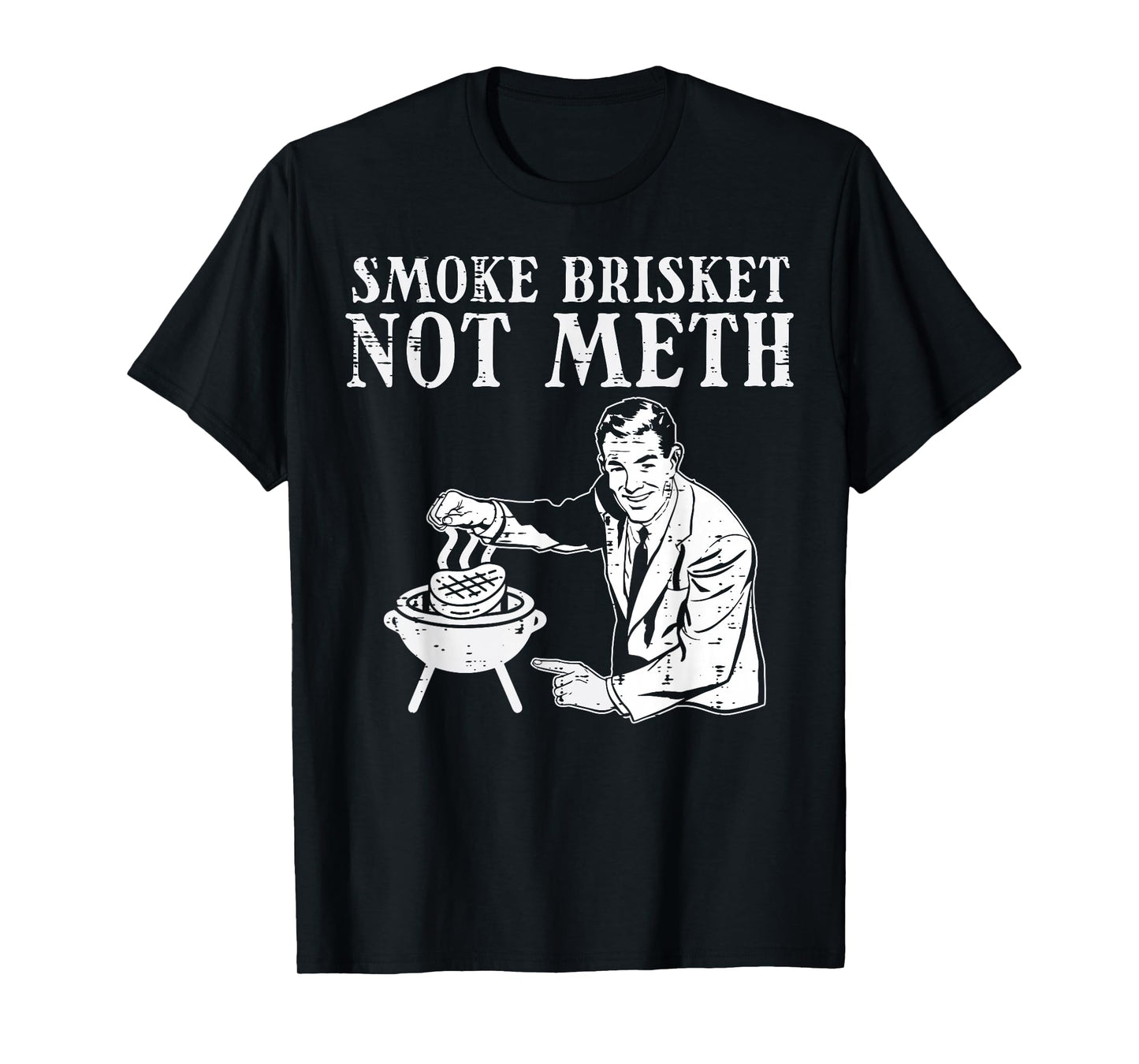 Grill Brisket Fun Bbq Barbecue Meat Grilling Master Dad Men T-Shirt