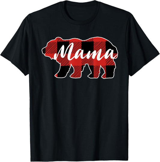 Buffalo Plaid Mama Bear T-shirt Mothers Day Gifts T-Shirt