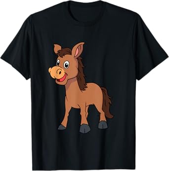 Cute Donkey Horse Pony Children Hoofed Animals Toddlers Child T-Shirt