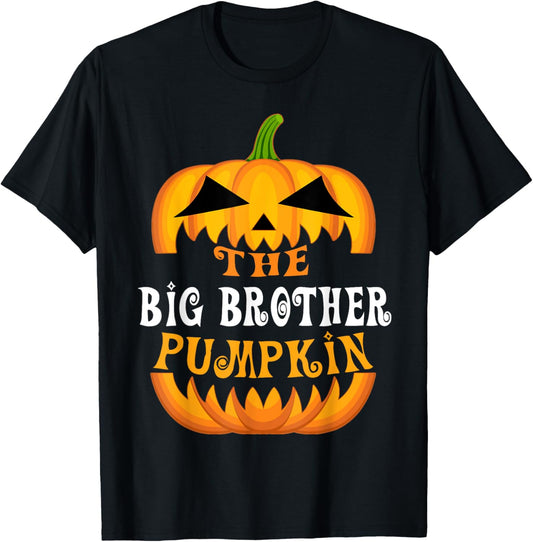 The Big Brother Pumpkin Matching Family Group Halloween Fun T-Shirt