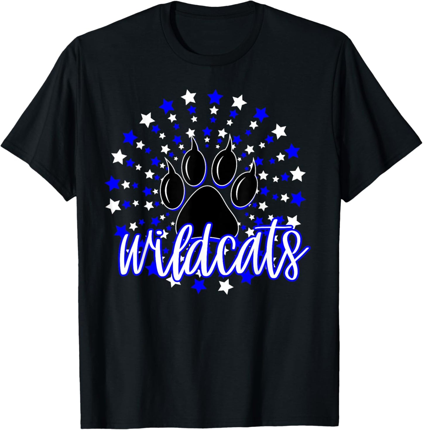 Wildcats School Spirit Blue Wildcat Pride Elementary Teacher T-Shirt