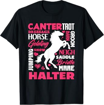 Cute Horse Lover Girl Funny Horseback Riding Horses Lover T-Shirt
