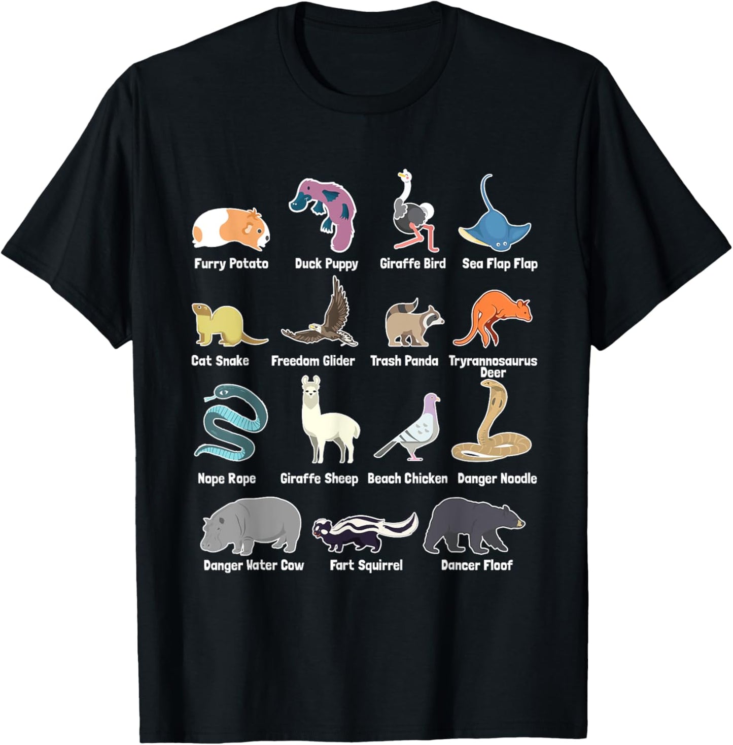 Animals Of The World - Rare Exotic Animals Funny Memes Gift T-Shirt