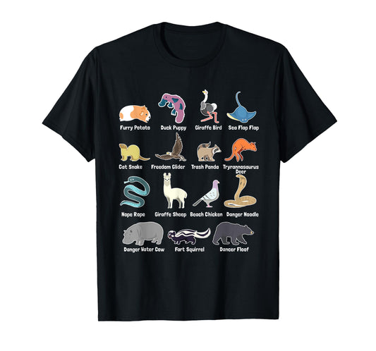 Animals Of The World - Rare Exotic Animals Funny Memes Gift T-Shirt