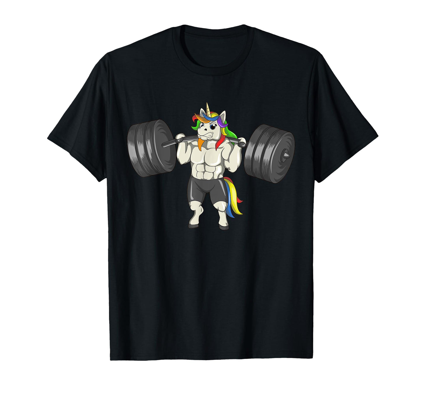 Unicorn Weightlifting Deadlift Funny Workout Fitness Gym T-Shirt