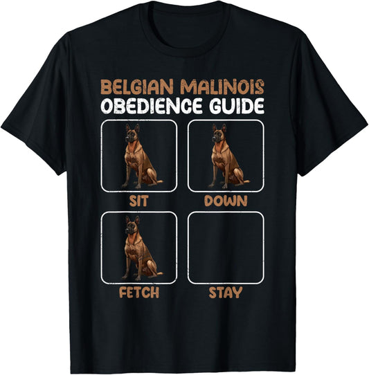 BELGIAN MALINOIS OBEDIENCE GUIDE Funny Malinois T-Shirt