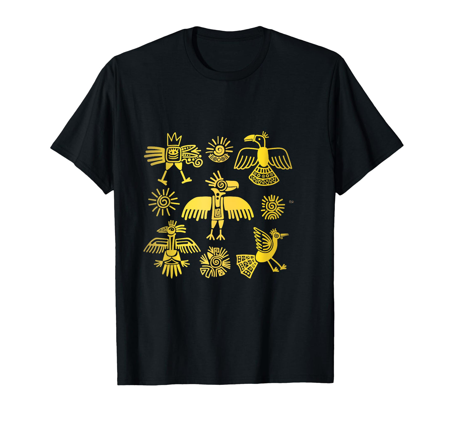 Ancient Ethnic Aztec Birds Symbol People Civilization Gift T-Shirt