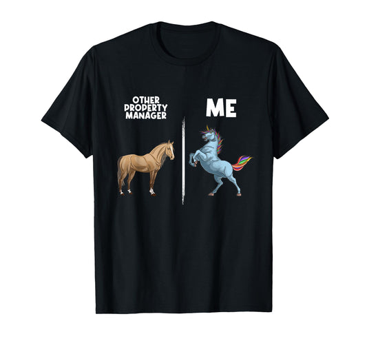 Funny Property Manager Gift Unicorn Real Estate Management T-Shirt