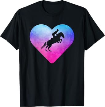 Women or Girls Show Jumping Horse T-Shirt