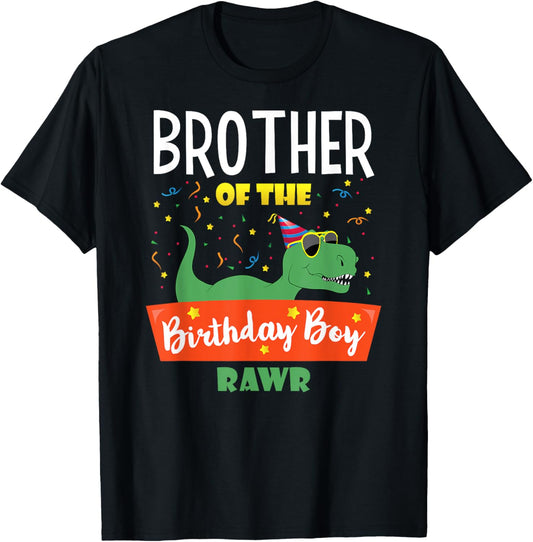 Birthday Boy Brother Of Dinosaurs Lover Son Family Matching T-Shirt