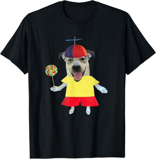 funny silly dog with lollipop meme T-Shirt