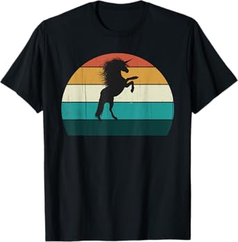 Fun Vintage Unicorn - Men Women or Kids - Retro Magic Horse T-Shirt