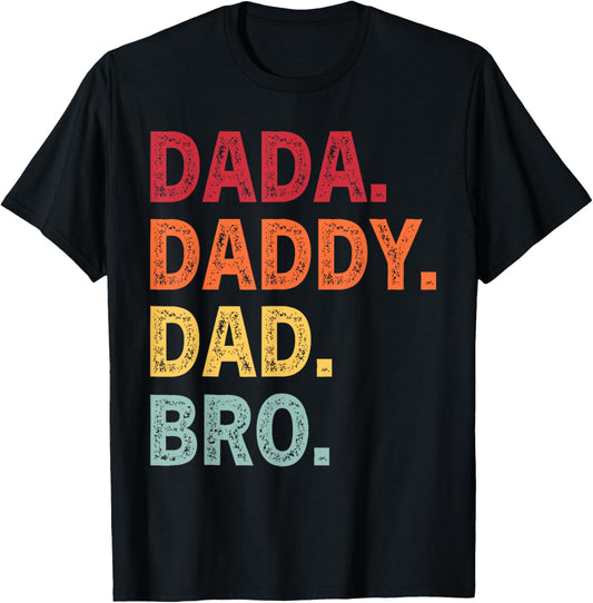 Retro Dada Daddy Dad Bro Funny Fathers Day Retro Vintage T-Shirt