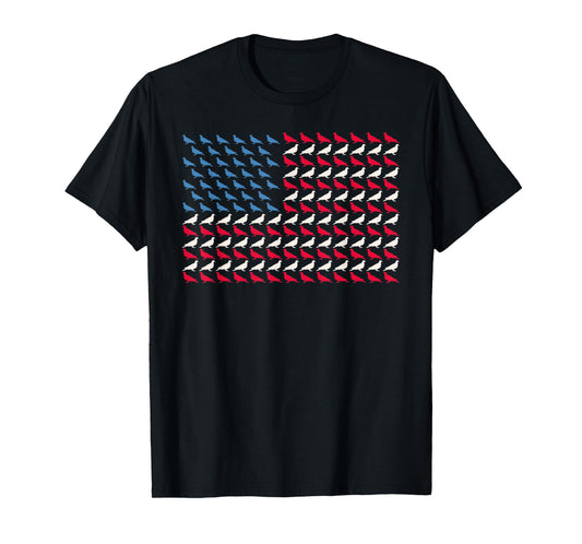 Pigeon American Flag Bandtail US 4th Of July Bird USA Gift T-Shirt