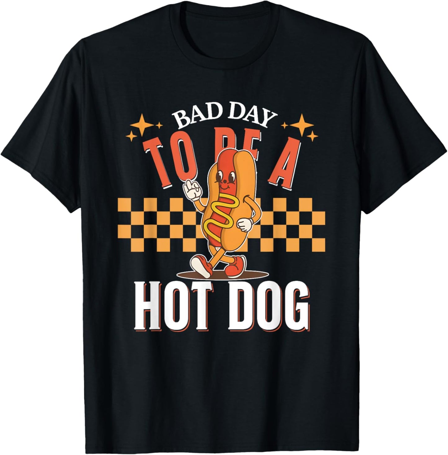 Bad Day To Be A Hot Dog, Funny Food Meme, Retro Summer T-Shirt
