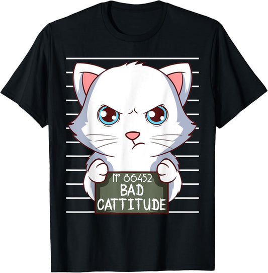 Bad Cattitude Funny Cat Lover Gift Kitten T-Shirt