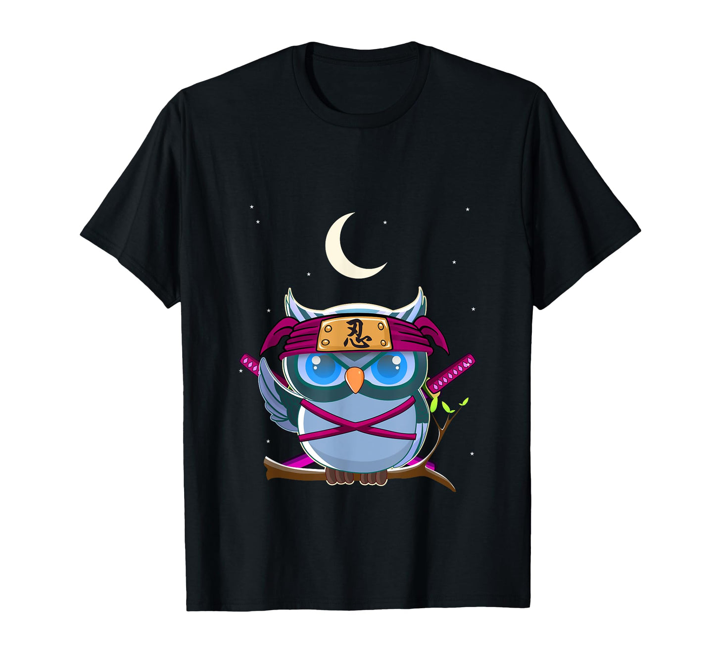 Ninja Owl Cute Japanese Anime Easy Halloween Costume T-Shirt