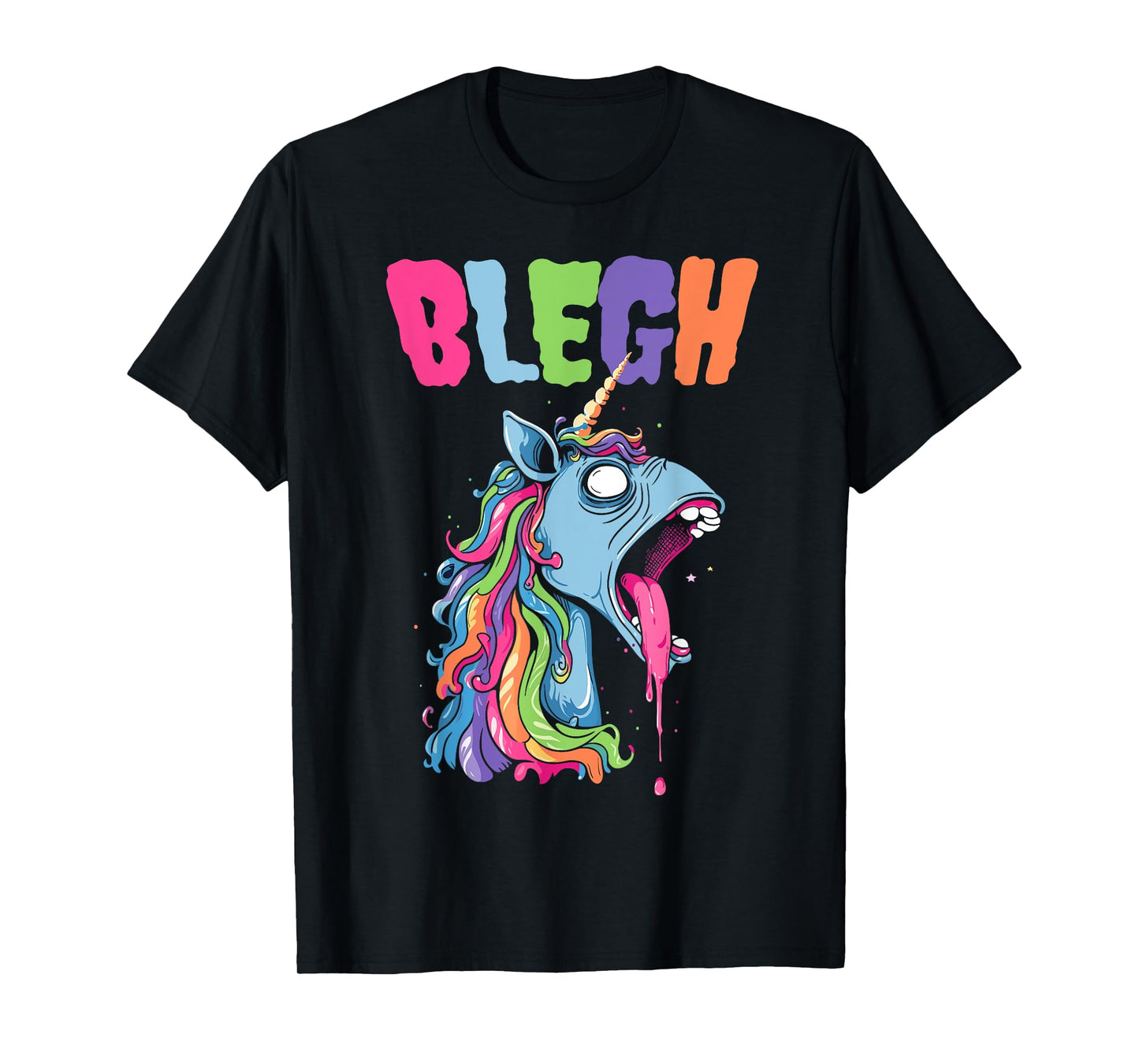 Live Laugh Blegh Bleghssed Heavy Metal Metalcore Unicorn T-Shirt