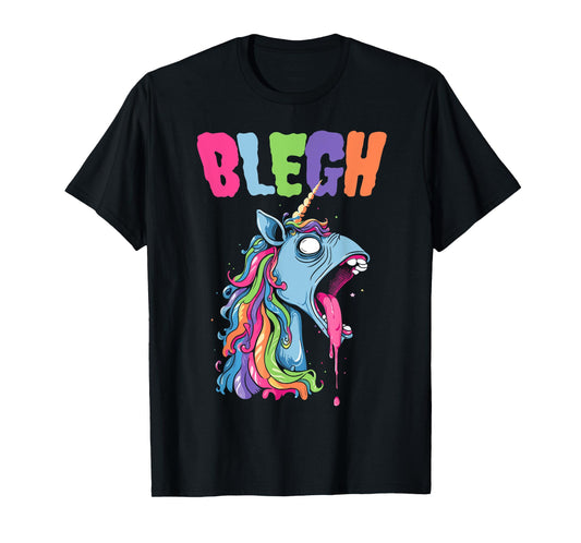 Live Laugh Blegh Bleghssed Heavy Metal Metalcore Unicorn T-Shirt