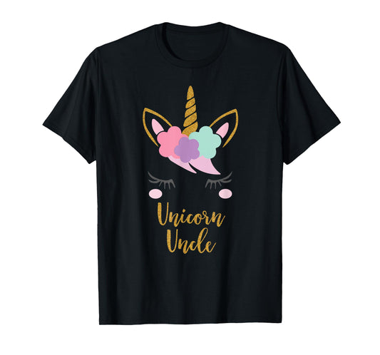 Unicorn Uncle Shirt, Uncle of the Birthday Girl Gift T-Shirt