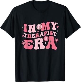 In My Therapist Era Retro groovy PT OT SLP therapy therapist T-Shirt