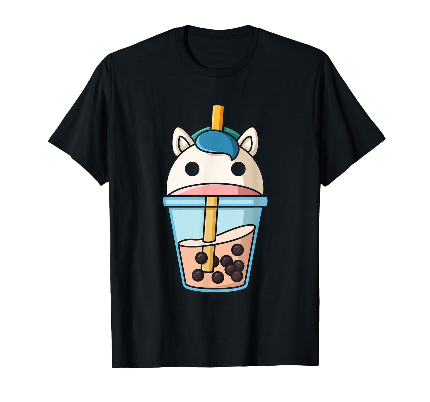 Bubble tea Unicorn boba pearls sweet Unicorn Girl T-Shirt