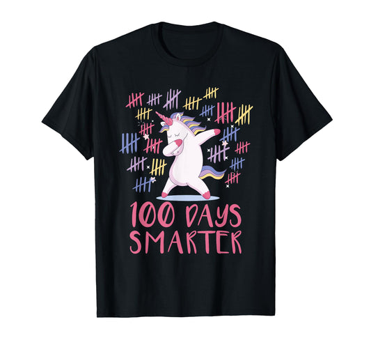 First 100 Days Of School Unicorn Tshirt, 100 Days Smarter T-Shirt
