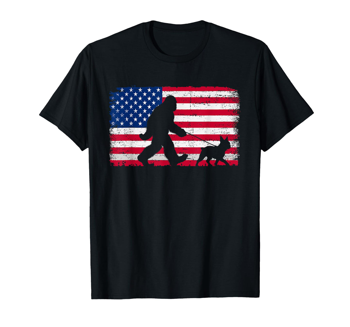 Retro Boston Terrier 4th of July US American Flag Patriotic T-Shirt for Women Kids Men