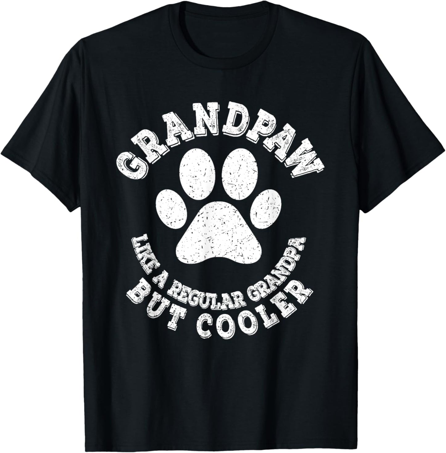 Grandpaw Dog Grandpa Grandfather Funny Grand Paw Retro Men T-Shirt