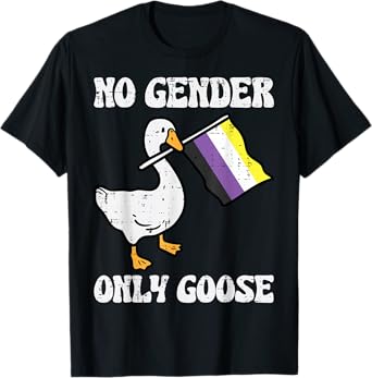 Nobinary No Gender Only Goose Enby Pride Flag LGBT Women Men T-Shirt