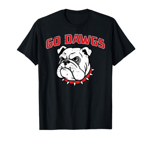 Bulldog Go Dawgs Men Women Kids Girls Youth Teen Boys T-Shirt