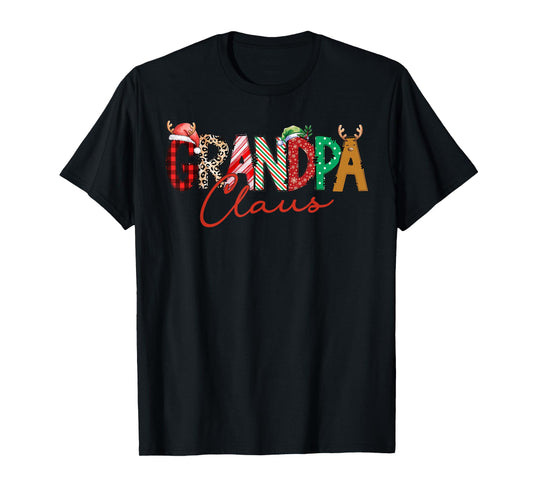 Christmas Grandpa Coquette Bow Grandpa Claus Christmas Tree T-Shirt
