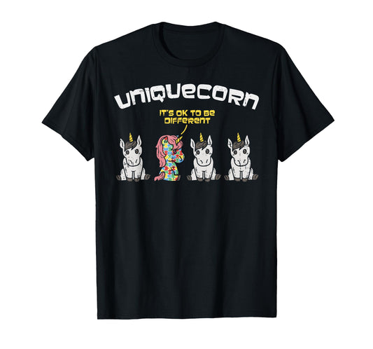 Autism Awareness Shirt Unicorn Autistic Girls Uniquecorn T-Shirt