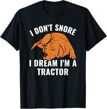 Fox Red Lab Labrador for Mom Dad Kids Funny Snoring T-Shirt