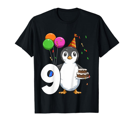 Penguin Birthday 9 Penguin 9th Birthday Outfit Penguin Party T-Shirt