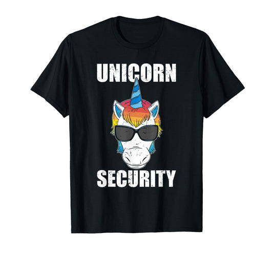 Fathers Day Unicorn Securiry Dadacorn Funny T-Shirt