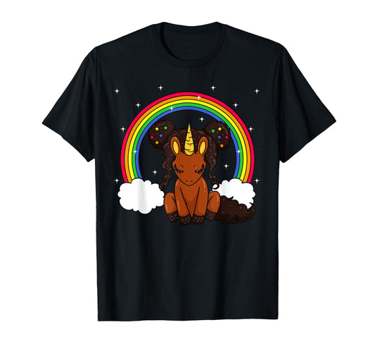 African American Unicorn African Unicorn Love T-Shirt