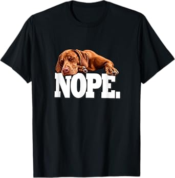 Funny Napping NOPE Vizsla Dog Lover T-Shirt for Men Women Kids