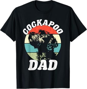 Cockapoo Dad Dog Funny Father's Day Vintage Pet Men Women Kids T-Shirt