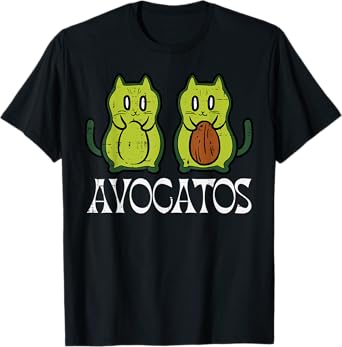Avocatos Cat Avocados Cute Vegan Mexican Women Girls Kids T-Shirt