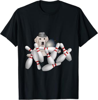 Golden Retriever Dog Dogs Pin Bowling, Funny Cute T-Shirt