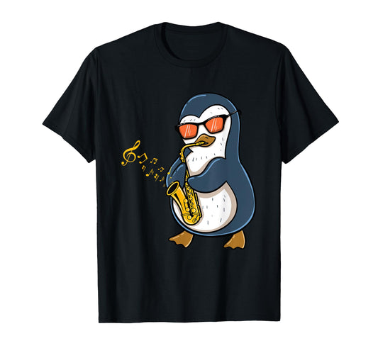 Penguin Playing Saxophone T-Shirt