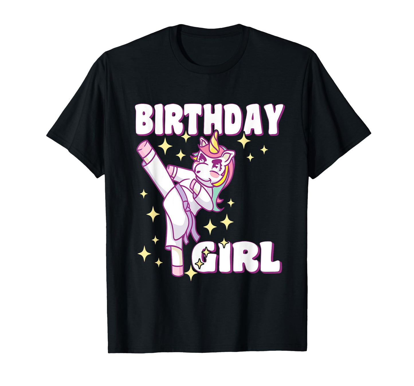 Birthday Karate Unicorn Girl T-Shirt
