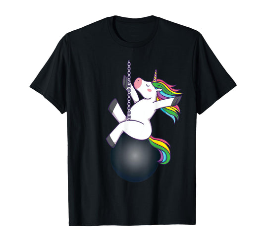 Funny unicorn wrecking ball saying T-Shirt