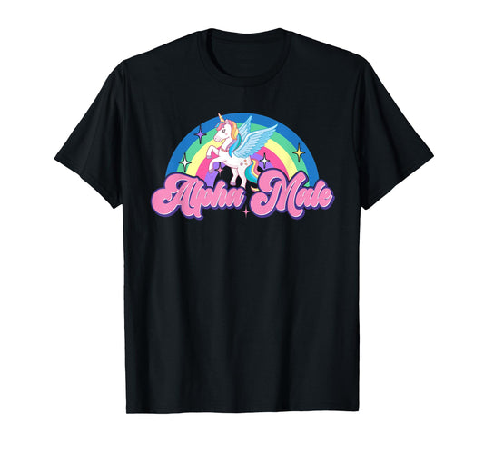 Alpha Male Unicorn Rainbow Ironic Gay Sarcastic LGBTQ Pride T-Shirt