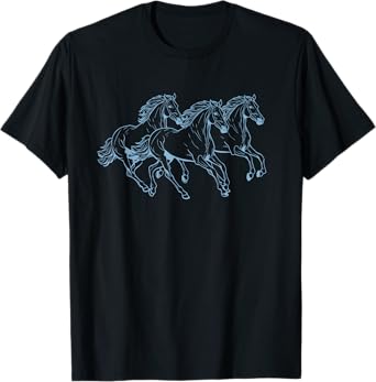 Majestic Horses Running T-Shirt